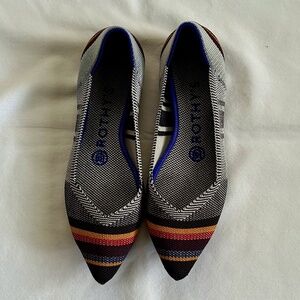 Rothy’s The Point Inverse Stripe flats